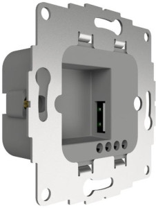 Inbouw wandcontactdoos met USB poort voor iPad in de muur