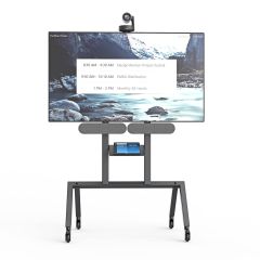 Heckler AV Cart voor Logitech Rally Plus zwart vooraanzicht