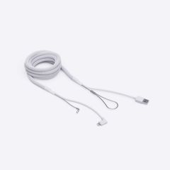 Versterkte MFi-approved 2 meter lightning naar USB-A kabel Wit