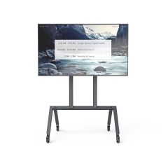 Heckler AV Cart - Base Configuration zwart vooraanzicht met display