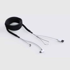Versterkte USB-C naar USB-A kabel 2 meter Zwart