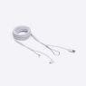 Versterkte MFi-approved 2 meter lightning naar USB-A kabel Wit
