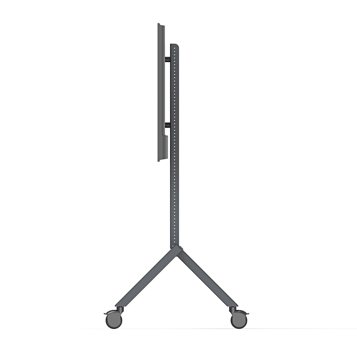 Heckler AV Cart - Base Configuration zwart zijaanzicht