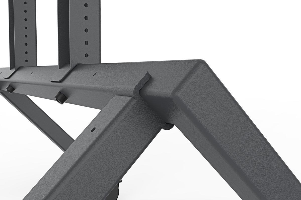 Heckler AV Cart - Base Configuration zwart montage hoek zwart