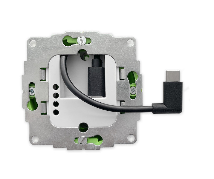 230V inbouwvoeding 20W met USB-C naar USB-C kabel | s48 C