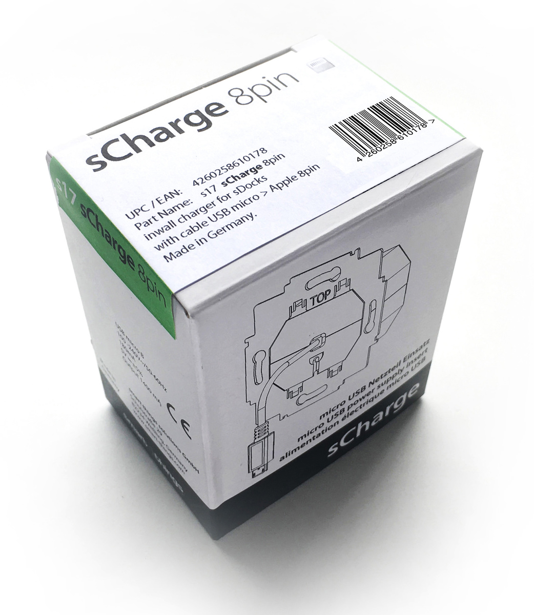 Wandcontactdoos voor inbouw doos met USB-C kabel | sCharge s24 C