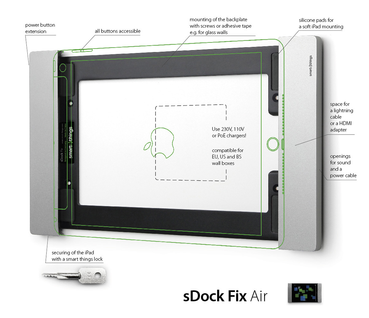 sDock Air Fix voor iPad 9.7-inch modellen