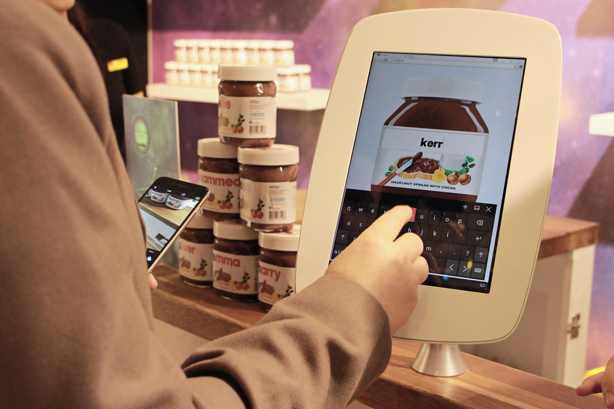 Bouncepad Static 60 tablet kiosk voor bevestiging op een balie
