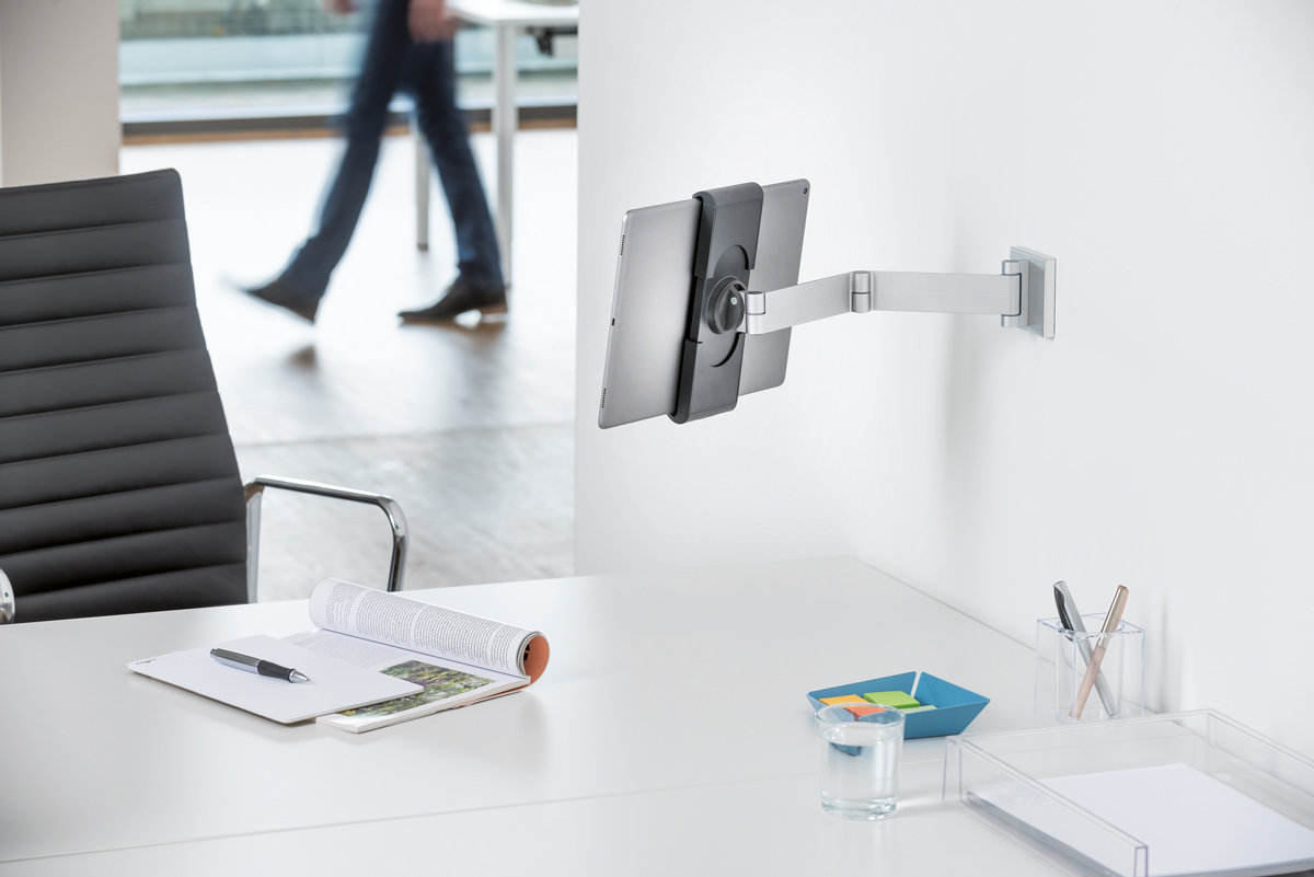 Tablet houder muur knik arm