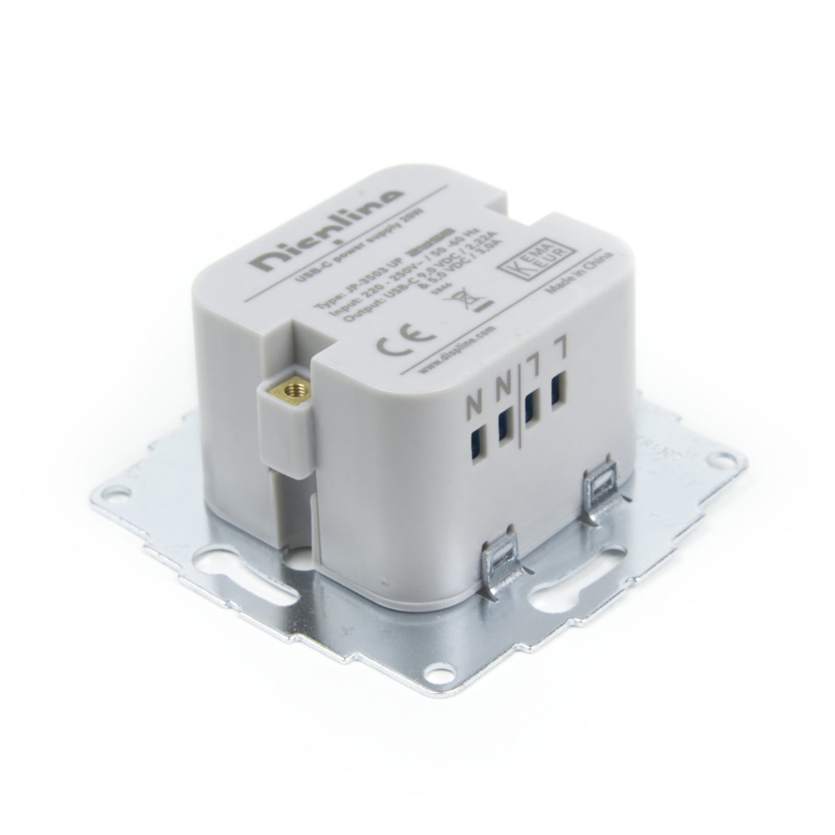 Displine 20 W inbouwvoeding met USB-C compatibel met tablets en iPads, DSP-95-USB